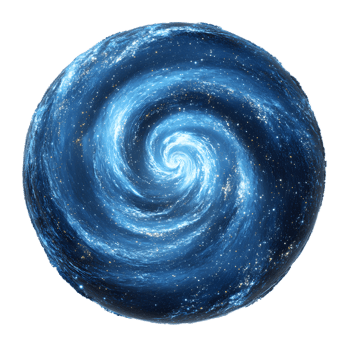 Captivating Swirling Cosmic Spiral Galaxy in the Depths of Space png