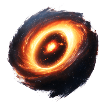 Captivating Vortex of a Black Hole s Accretion Disk in the Vastness of Space png
