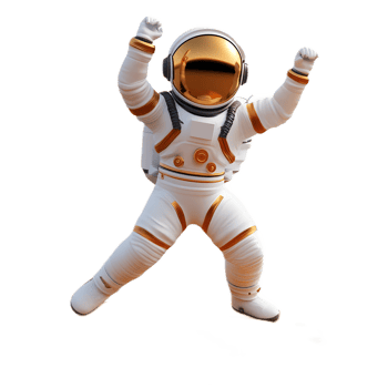 Astronaut Dances in the Boundless Expanse of Space png