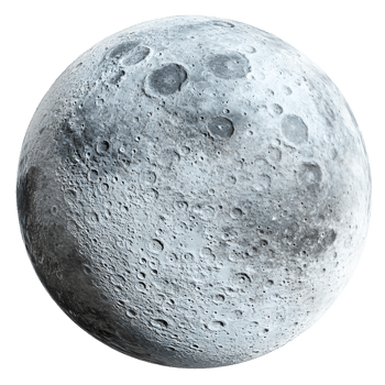 Detailed Lunar Surface of the Full Moon in the Night Sky png