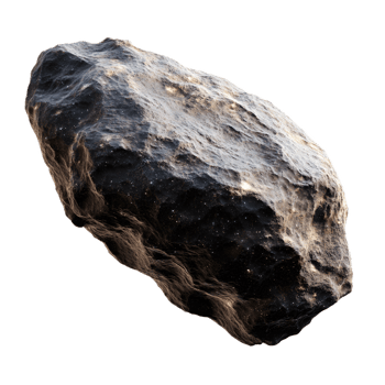 Enigmatic Floating Asteroid in Solitary Cosmic Landscape png