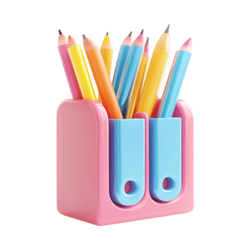 Desk Organizer Pencil Cup Transparent Background png