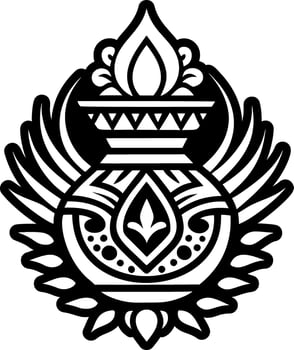 A filled style icon of kalash symbol vector