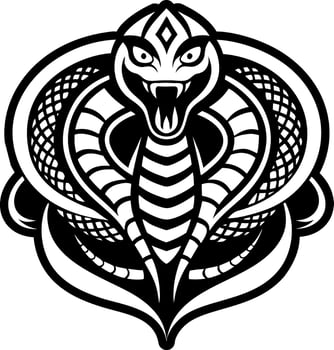 A glyph style icon of snake head tattoo vector