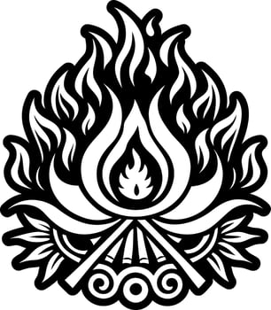 A solid style icon of holika symbol vector