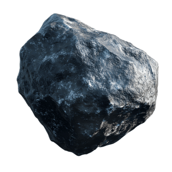 Mysterious Floating Asteroid in the Depths of the Cosmic Universe png