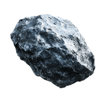 Gigantic Floating Asteroid Drifting Through the Vast Cosmic Void of Space png