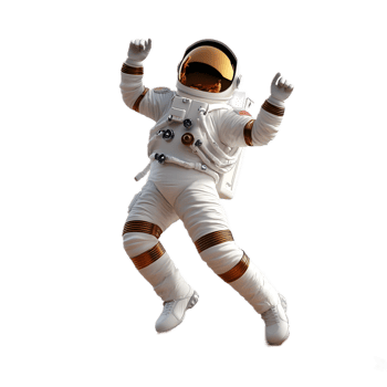 Joyful Astronaut Dancing in the Weightless Expanse of Mars png