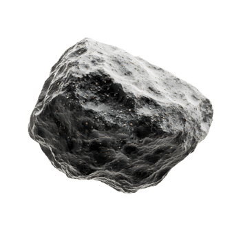 Solitary Asteroid Floating in the Dark Vastness of Space png