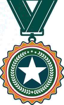 the medal for the winner of the olympics vector