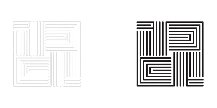 Abstract squares design icons set. Editable minimalist icons. vector