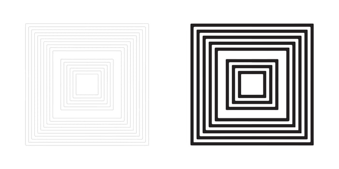 Abstract squares design icons set. vector