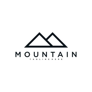 modern mountain adventure logo icon design vector