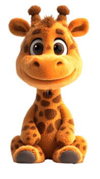 Adorable Cartoon Giraffe png