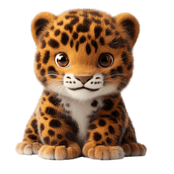 Adorable Baby Leopard Cub png
