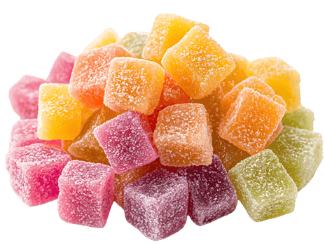 Assorted Colorful Square Gummy Candies png