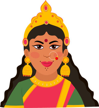 Navratri festival celebration with goddess dugra maa png
