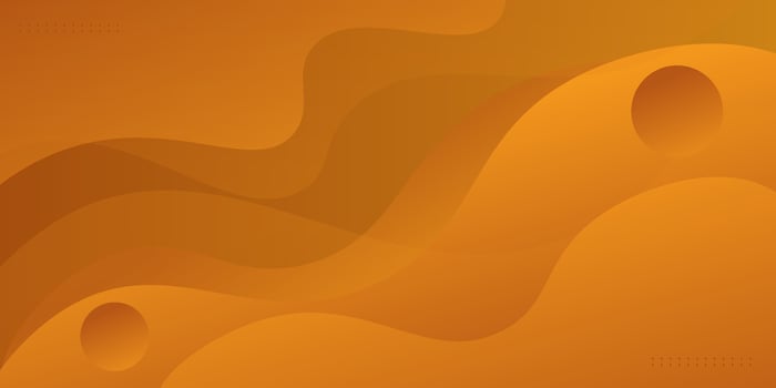 Dark orange geometric business banner design. Creative banner design with wave shape. Simple horizontal banner. Eps10 vector