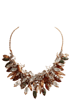 Elegant Statement Necklace with Gemstones and Unique Design for Fashion Accessories Collection png