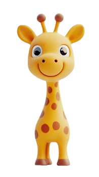 Cartoon Giraffe Character With Spots png