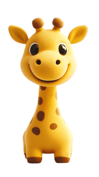 Cartoon Giraffe Character With Transparent Background png