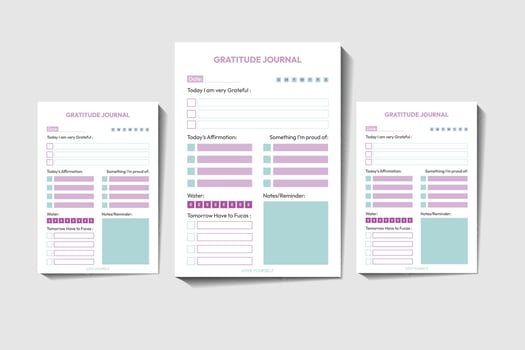 Gratitude Journal Printable design template vector