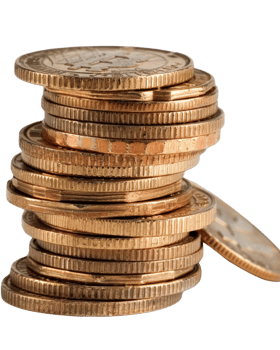 Stacked Coins in Various Arrangements Highlighting Financial Growth and Investment Opportunities in a Studio Setting png