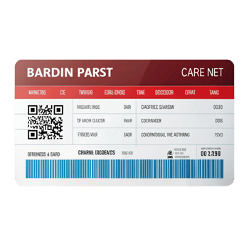 Close up of airline boarding pass with detailed travel information, barcode, and QR code on a clean Transparent Background png
