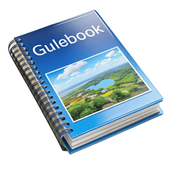 Comprehensive guidebook with a scenic cover design placed on a clean Transparent Background png