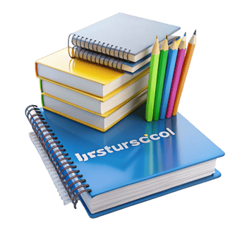 Vibrant Collection of Stationery Items Featuring Books and Pencils for Learning and Organization png