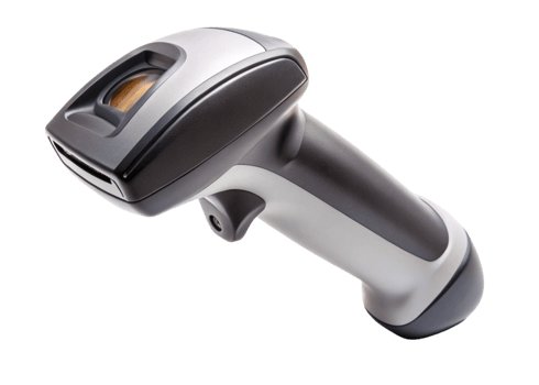Portable barcode scanner ideal for inventory management and retail checkout with durable design png