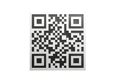 Minimalist Black and White QR Code Symbol Representing Technology and Connectivity png