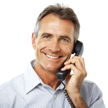 Portrait of a corporate employee making a phone call, conveying professionalism and customer support services png