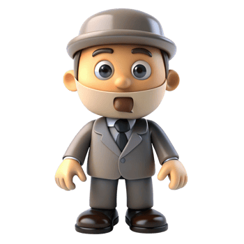 3D render of cartoon characters showing gestures like mute, support headset, masked expression, and astonishment on white backdrop png