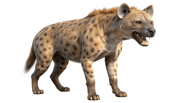 hyena 3D Dog Render Transparent Background png