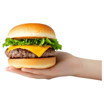 Free Isolated on Transparent Background, Delicious burger with cheese, lettuce, and soft bun, perfect for food and beverage lovers png