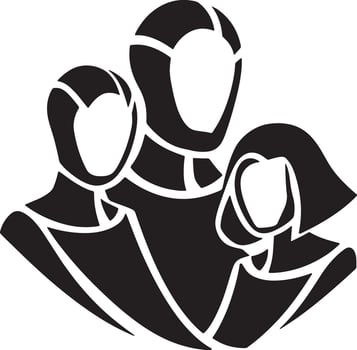 person head silhouettes art design vector