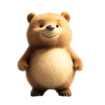 Cute Cartoon Bear Standing png