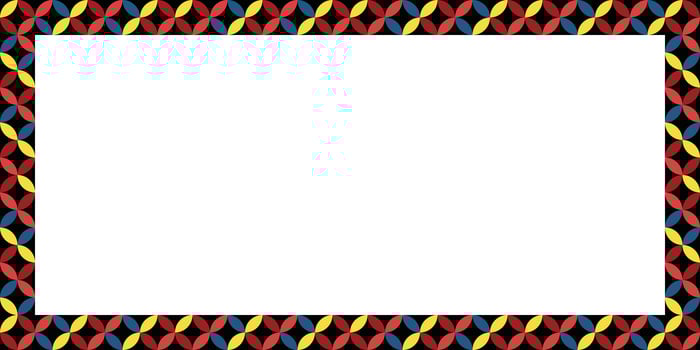 A unique and artistic geometric border featuring colorful circular segments, ideal for creative and modern design elements or as a decorative template background. vector