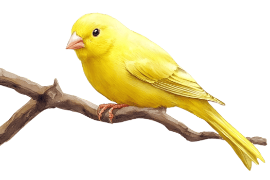 Yellow Canary On Branch png