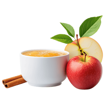 Free Isolated on Transparent Background, Delicious apple juice with fresh apples, cinnamon sticks, and vibrant green leaves, perfect for food and png