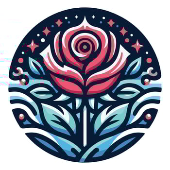 Beautiful red rose illustration perfect for romantic designs and floral decorations vector