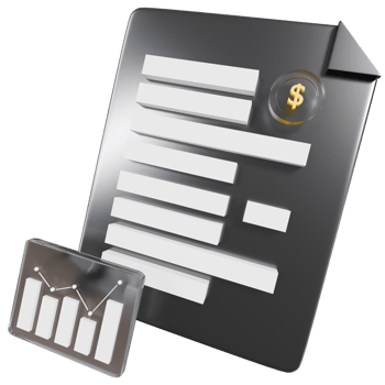 A document with a dollar sign and a graph png