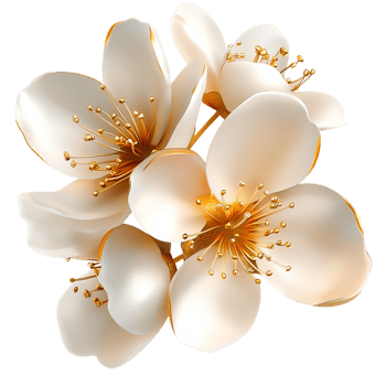 Radiant Golden Blossoms Unfurling Delicate Petals Intricate Beauty png