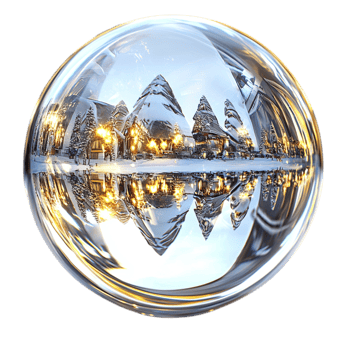 Magical Snow Globe Capturing a Cozy Winter Wonderl a Gentle Glow png