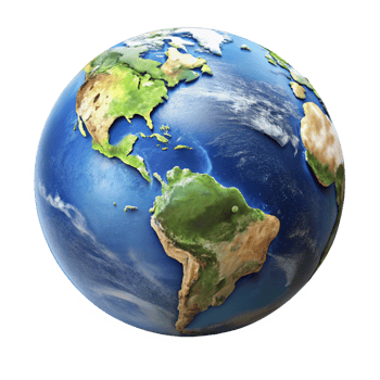 Stunning HighResolution Image of Planet Earth Showing North and South America Continents png