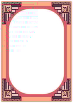 Abstract frame, pastel geometric shapes vector