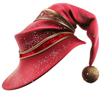 Stylish Red Sun Hat a Decorative Ribbon an Elegant Curved Brims png
