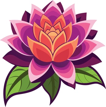 Colorful Lotus Flower Illustration for Yoga, Spiritual, and Wellness Designs vector