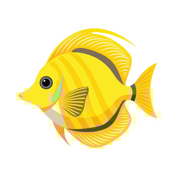 Charming Design of Yellow Tang vector